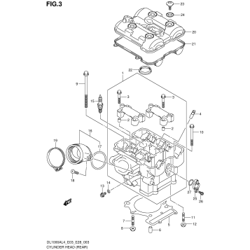 CYLINDER HEAD (REAR)