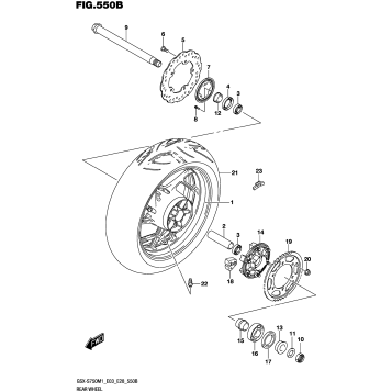REAR WHEEL (GSX-S750,GSX-S750A)