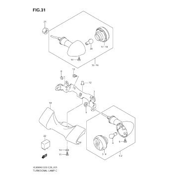 TURNSIGNAL FRONT & REAR LAMP (MODEL K6)