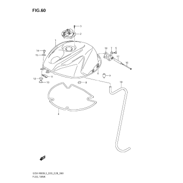 FUEL TANK (GSX-R600L3 E33)