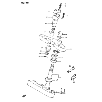 STEERING STEM (MODEL N/P/R/S)