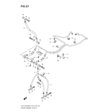 FRONT BRAKE HOSE (GSF1250SAK7/SAK8/SAK9)