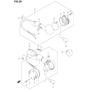TURN SIGNAL LAMP (MODEL K1/K2/K3)