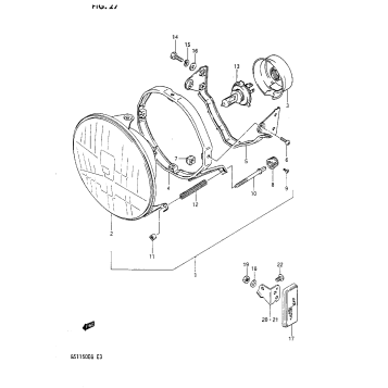 HEADLAMP (GS1150ES3/ESE/ESF)