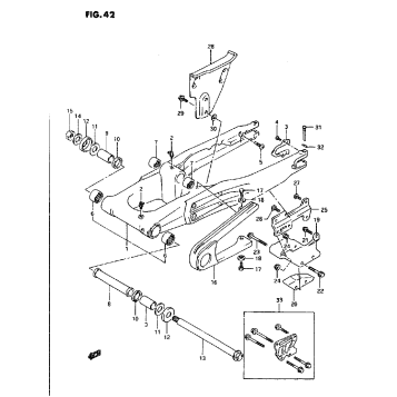 REAR SWINGING ARM (MODEL L/M/N/P)