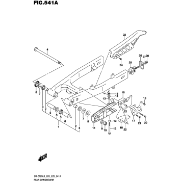 REAR SWINGINGARM (DR-Z125L8 E28)