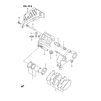 REAR CALIPER (MODEL S)