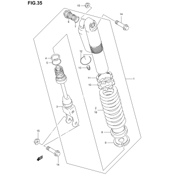REAR SHOCK ABSORBER (MODEL K2/K3)