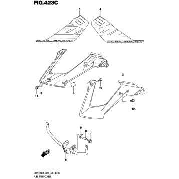 FUEL TANK COVER (DR200SL9 E33)