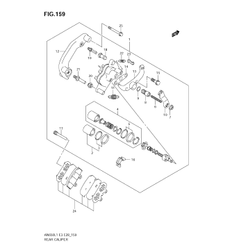 REAR CALIPER (AN650A L1 E33)