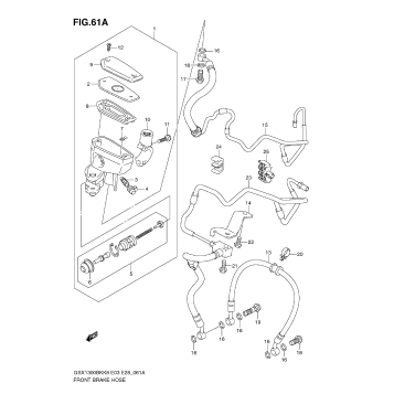 FRONT BRAKE HOSE (GSX1300BKAK8/AK9)