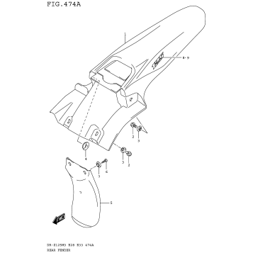 REAR FENDER (DR-Z125M3E28)