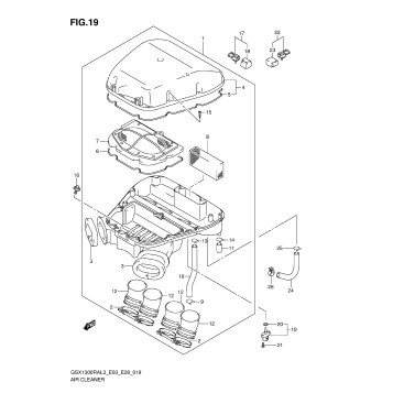 AIR CLEANER (GSX1300RAL3 E03)