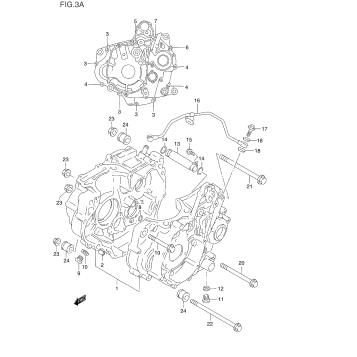 CRANKCASE (MODEL P/R/S)