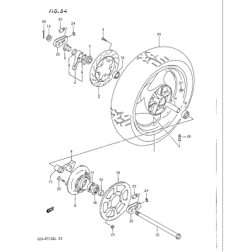 REAR WHEEL (MODEL K)