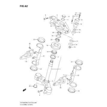 STEERING STEM (SV1000K6) NOT FOR US MARKET