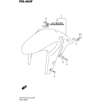 FRONT FENDER (GSX-S750AL8 E33)