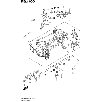THROTTLE BODY (SV650AL9 E33)
