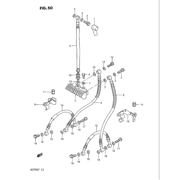FRONT BRAKE HOSE (GS700EF)