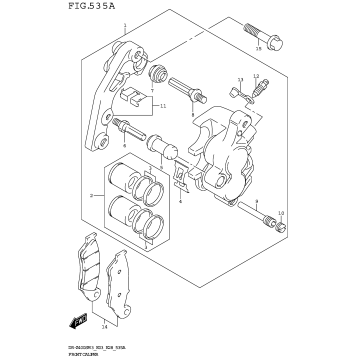 FRONT CALIPER (DR-Z400SM3 E03)