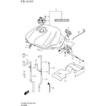 FUEL TANK (SV650,SV650A:E03,E28)