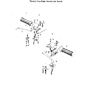 THROTTLE GRIP-RIGHT SWITCH-LEFT SWITCH