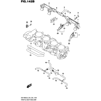 THROTTLE BODY HOSE/JOINT (GSX-R600L8 E28)