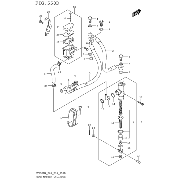 REAR MASTER CYLINDER (SV650AM4 E33)