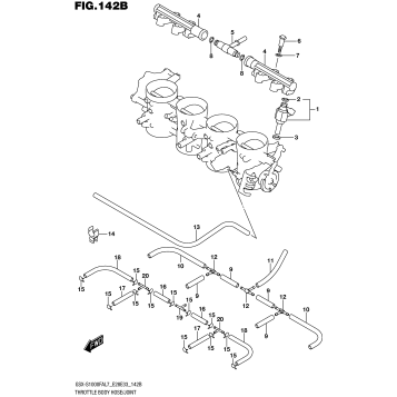 THROTTLE BODY HOSE/JOINT (GSX-S1000FAL7 E33)