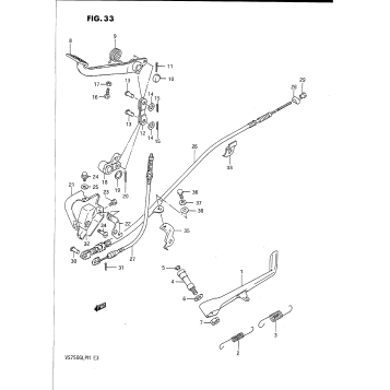 PROP STAND - REAR BRAKE
