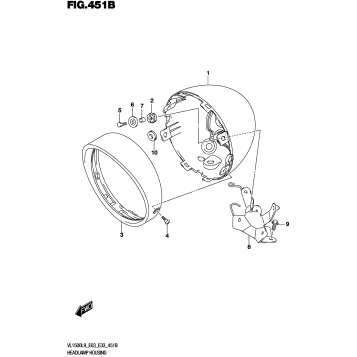 HEADLAMP HOUSING (VL1500BL9 E33)