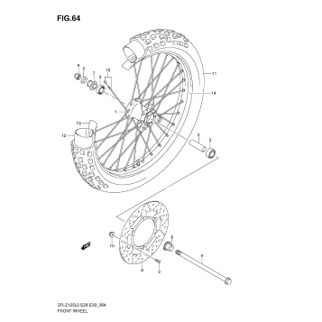 FRONT WHEEL (DR-Z125L E28)