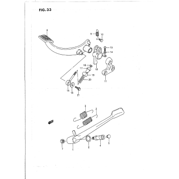 PROP STAND - REAR BRAKE