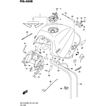 FUEL TANK (GSX-S1000ZA) 420B