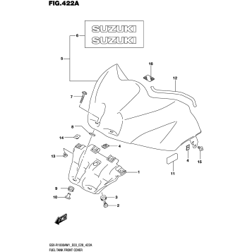 FUEL TANK FRONT COVER (GSX-R1000A)