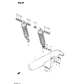 CHAIN CASE - REAR SHOCK ABSORBER