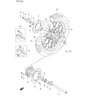 REAR WHEEL (MODEL L/M/N/P/R/S)