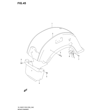 REAR FENDER (MODEL W/X)