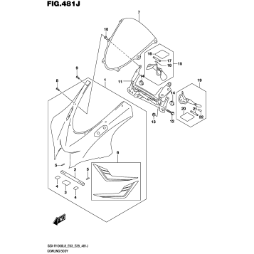 COWLING BODY (GSX-R1000AL8 E33) (FOR YWW)