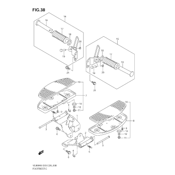 FOOTREST (MODEL K6/K7/K8)