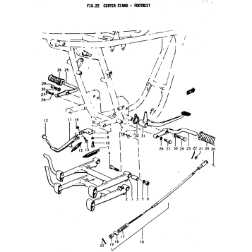 CENTER STAND - FOOTREST