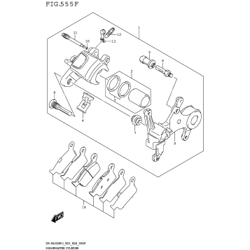 REAR CALIPER (DR-Z400SMM3 E33)