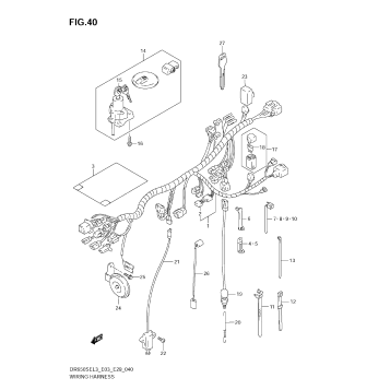 WIRING HARNESS (DR650SEL3 E33)
