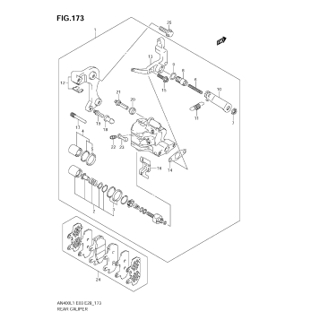 REAR CALIPER (AN400ZA L1 E33)
