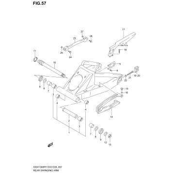 REAR SWINGING ARM (MODEL X/Y/K1/K2)