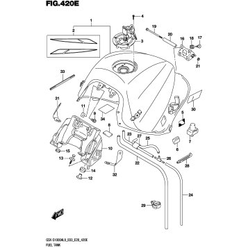 FUEL TANK (GSX-S1000YAL9 E28)