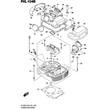 CYLINDER HEAD (FRONT) (VL1500BL9 E33)