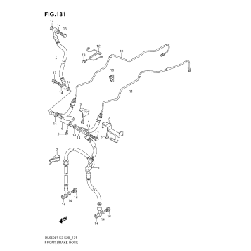 FRONT BRAKE HOSE (DL650A L1 E3)