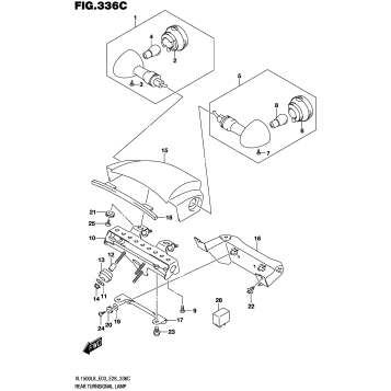 REAR TURNSIGNAL LAMP (VL1500BL8 E33)