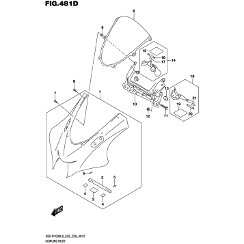 COWLING BODY (GSX-R1000L8 E33) (FOR YKV)